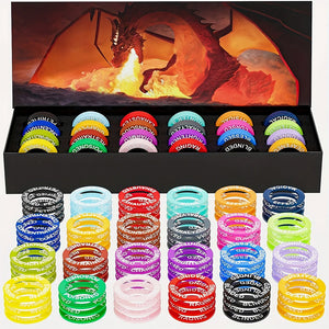 RPG Silicone Condition Rings - 24 Conditions & Spells ( 96 Condition Rings )