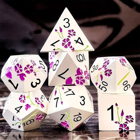 Allium - 7 Piece Metal Polyhedral Dice Set