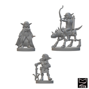 Goblin Artificer and Rogues | BeaMini Unpainted RPG Miniatures