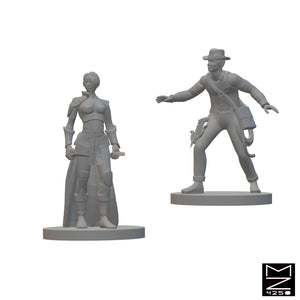 Half Elf Rogues | BeaMini Unpainted RPG Miniatures