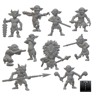 Jungle Goblins Warband | BeaMini Unpainted RPG Miniatures