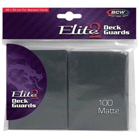 BCW Deck Guard Elite 2 Matte Sleeves (100 Pack) - Cool Gray