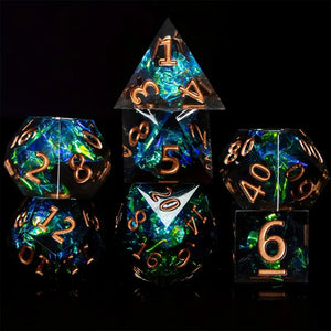 Underdark Visions - Sharp Edge Dice Set & Dice Case