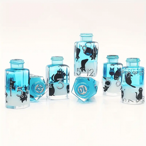 Distilled Mischief - Cat In A Bottle Dice Set & Dice Case