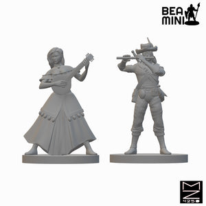 Human Bards (wave 2) | BeaMini Unpainted RPG Miniatures