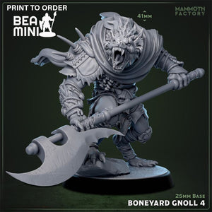 Boneyard Gnoll 4 | BeaMini Print to Order Miniatures