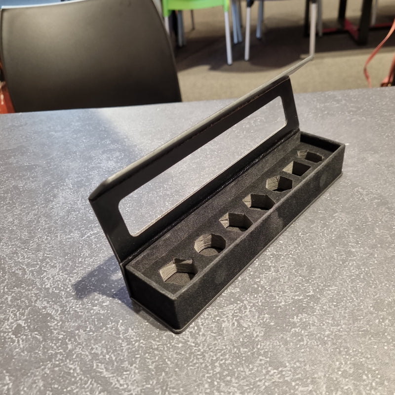 Leather Look Dice Case - With Window