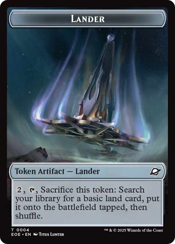 Human Soldier // Lander (0004) Doubled-Sided Token [Edge of Eternities Tokens]