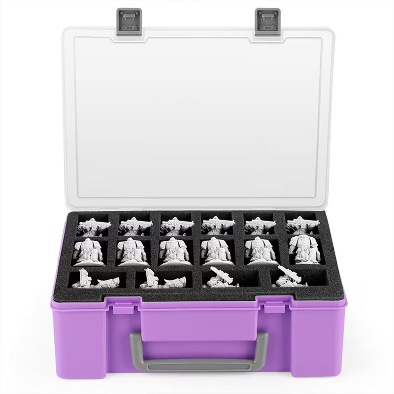 32 Slot Protective Miniatures Case - Purple