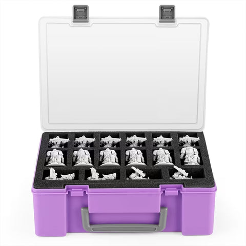 32 Slot Protective Miniatures Case - Purple