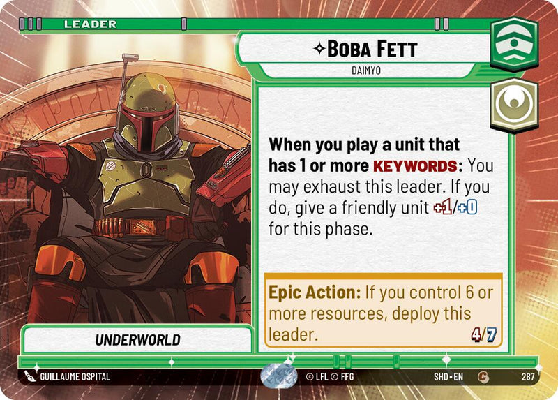 Boba Fett - Daimyo (287) (Hyperspace) (287) [Shadows of the Galaxy]