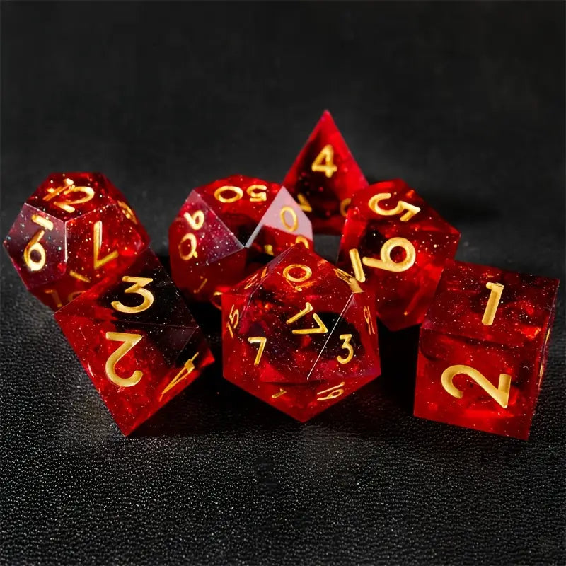 Lancasters Honour  - Handcrafted Sharp Edge Dice Set & Dice Case