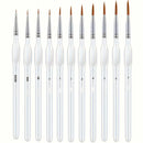 Bea Mini Tools: 11pcs Precision Detail Paint Brush Set (White)