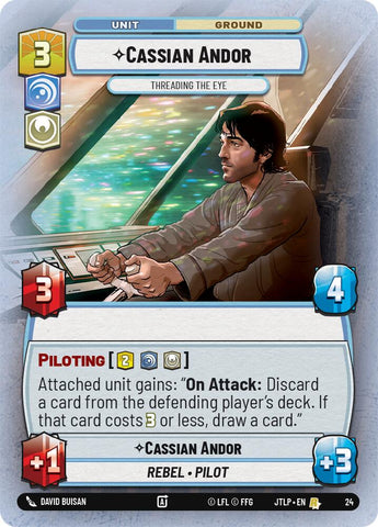 Cassian Andor - Threading the Eye (Foil) (24) [Jump to Lightspeed: Weekly Play]