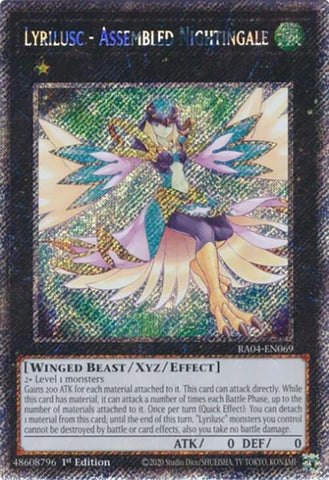 Lyrilusc - Assembled Nightingale [RA04-EN069] Platinum Secret Rare