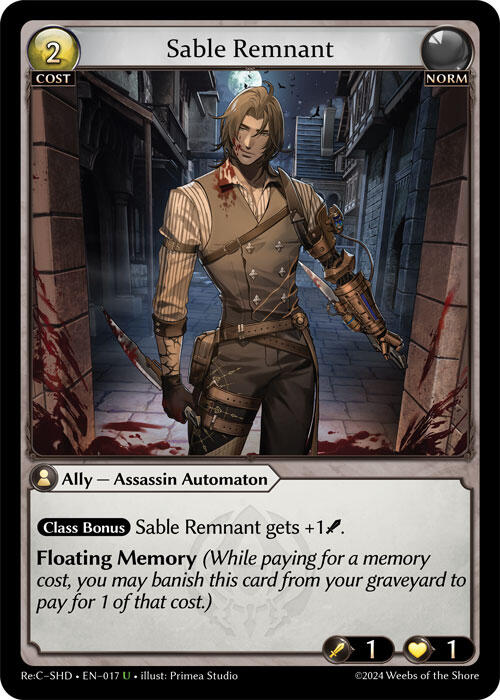 Sable Remnant (017) [Tristan Re:Collection, Shadowdancer Lite]