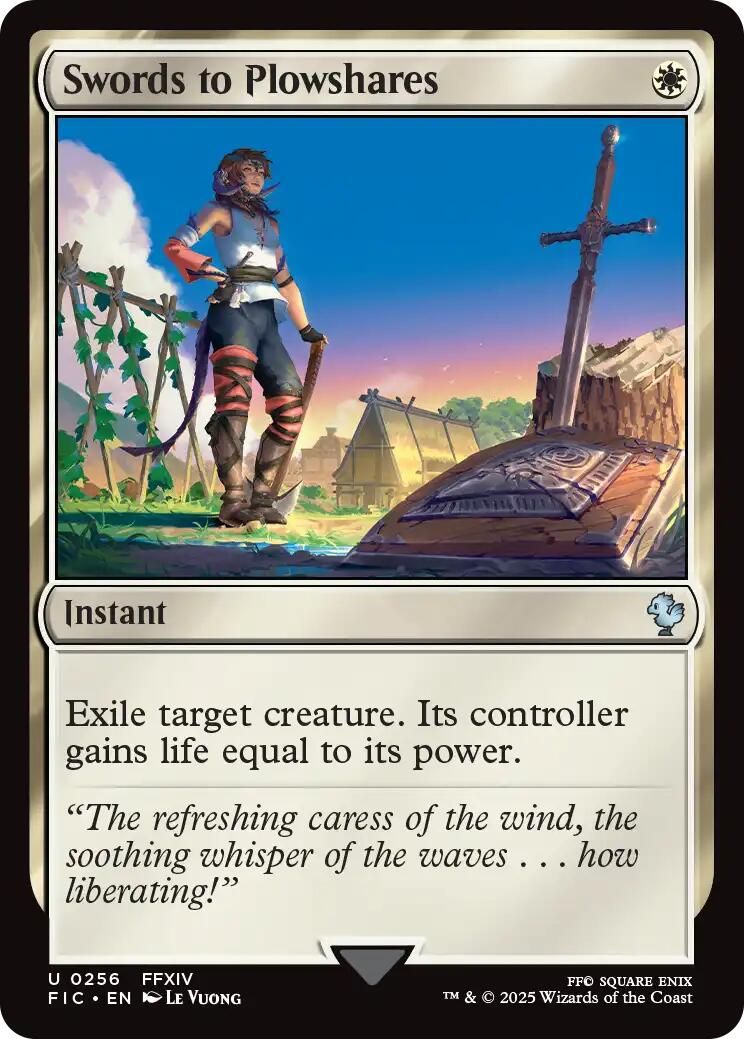 Swords to Plowshares (Surge Foil) [FINAL FANTASY Commander]