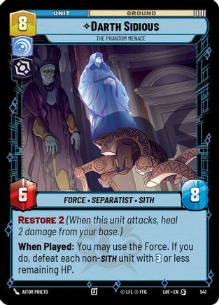 Darth Sidious - The Phantom Menace (541) (Foil) (541) [Legends of the Force]