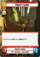 Knight's Saber (891) (Hyperspace Foil) (891) [Legends of the Force]