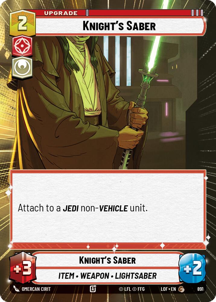 Knight's Saber (891) (Hyperspace Foil) (891) [Legends of the Force]