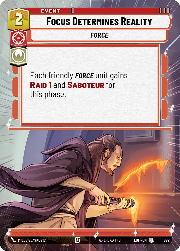 Focus Determines Reality (892) (Hyperspace Foil) (892) [Legends of the Force]