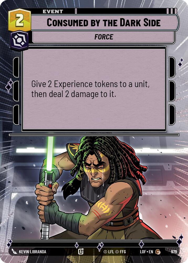 Consumed by the Dark Side (979) (Hyperspace Foil) (979) [Legends of the Force]