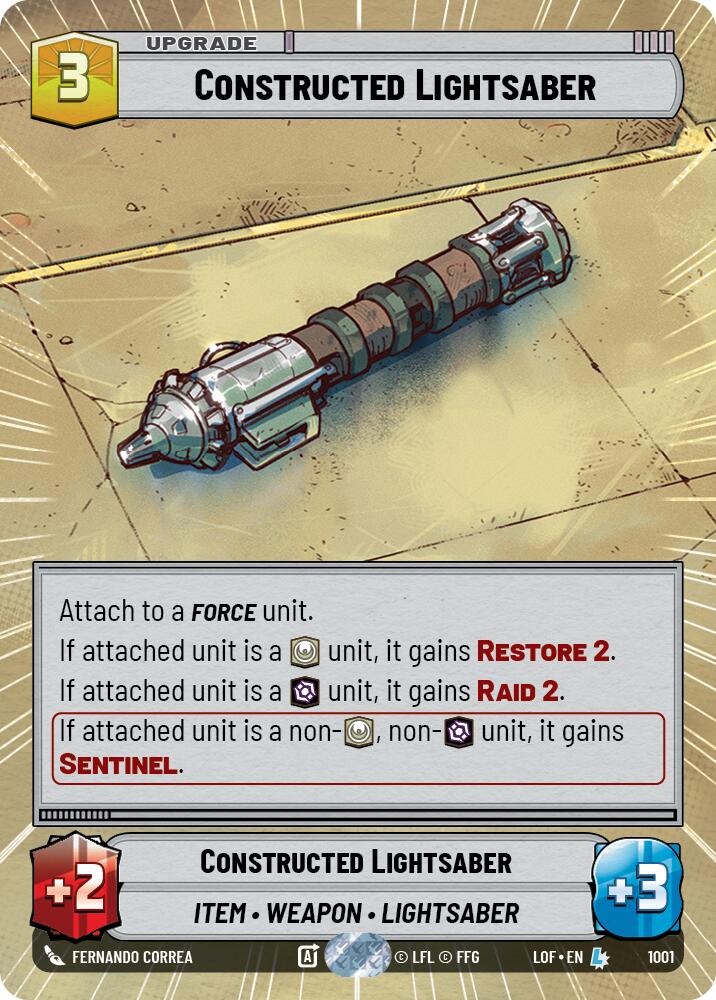 Constructed Lightsaber (1001) (Hyperspace Foil) (1001) [Legends of the Force]