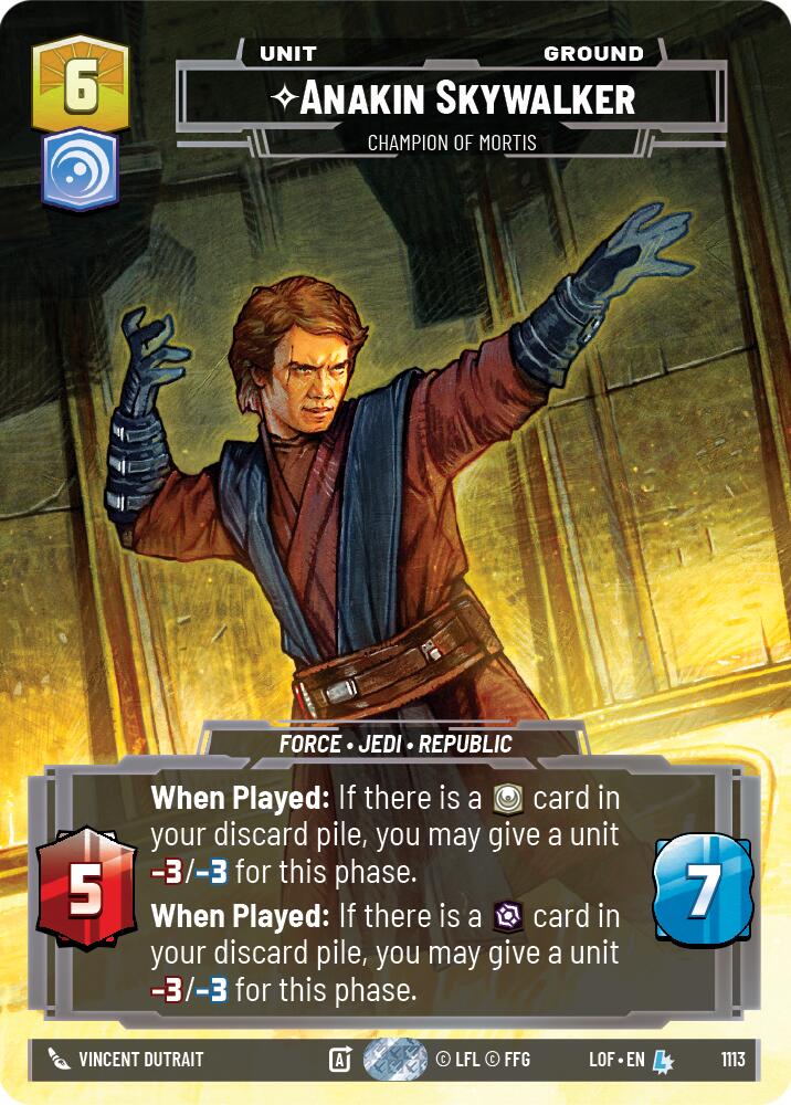 Anakin Skywalker - Champion of Mortis (1113) (Prestige Foil) (1113) [Legends of the Force]