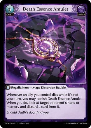 Death Essence Amulet (041) [Distorted Reflections]
