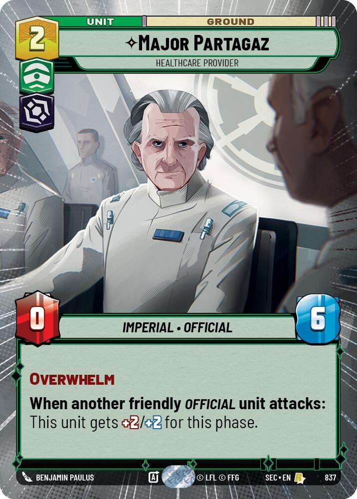 Major Partagaz - Healthcare Provider (Hyperspace Foil) (837) (837) [Secrets of Power]