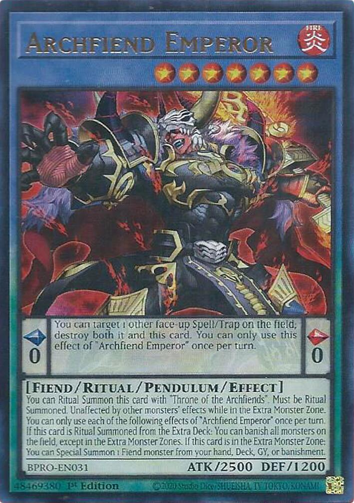 Archfiend Emperor [BPRO-EN031] Ultra Rare
