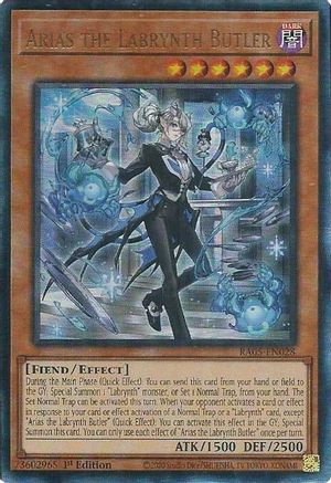 Arias the Labrynth Butler (Ultimate Rare) [RA05-EN028] Ultimate Rare