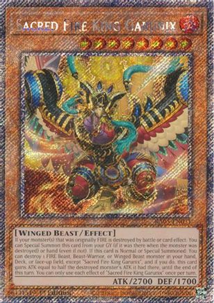 Sacred Fire King Garunix (Platinum Secret Rare) [RA05-EN031] Platinum Secret Rare