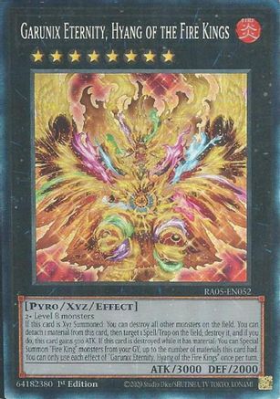 Garunix Eternity, Hyang of the Fire Kings (Collector's Rare) [RA05-EN052] Collector's Rare