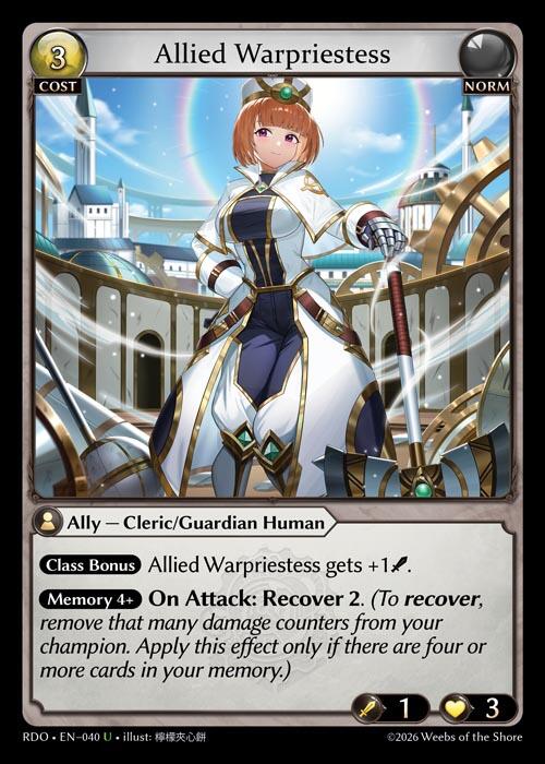 Allied Warpriestess (40) [Radiant Origins]