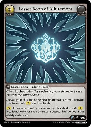 Lesser Boon of Allurement (16) [Radiant Origins: Pantheon]