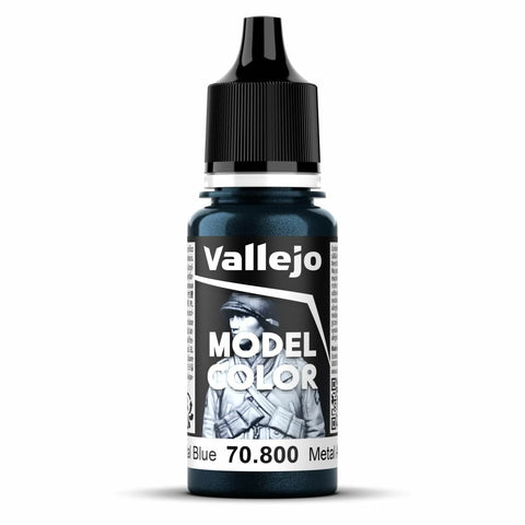 Vallejo Model Colour - Gunmetal Blue Paint (Single Bottle 18ml)