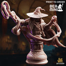 Master Mage - Big Hat Harrison Bust | BeaMini Print to Order Miniatures