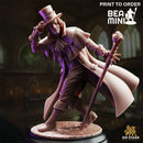 Whimsical Magician - Cobalt Fairfax | BeaMini Print to Order Miniatures