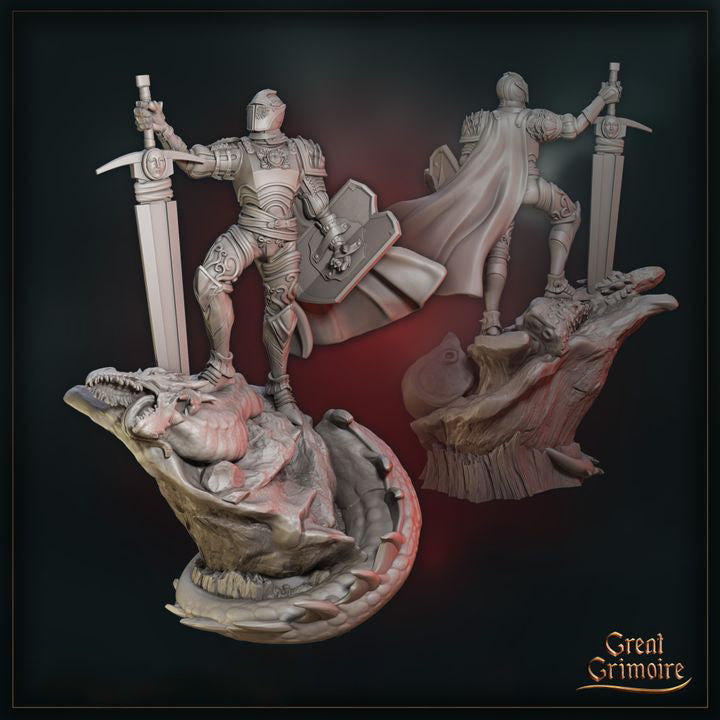 Crimson Oath Knight | BeaMini Print to Order Miniatures