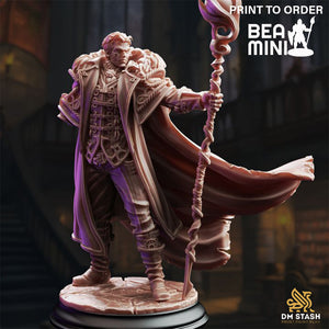 Frederik Vahlen, Human Warlock | BeaMini Print to Order Miniatures