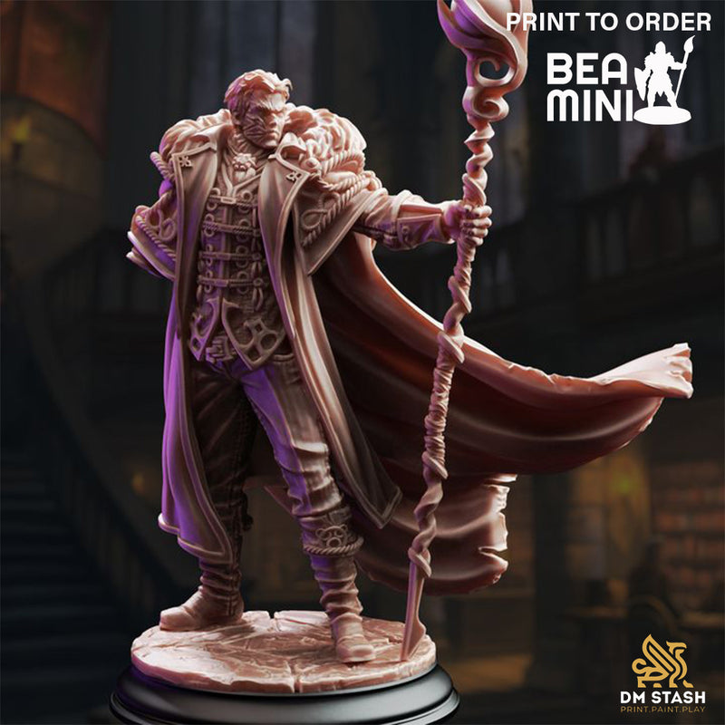 Frederik Vahlen, Human Warlock | BeaMini Print to Order Miniatures