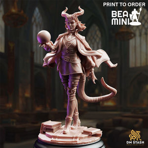 Ivy Dupré, Tiefling Sorceress | BeaMini Print to Order Miniatures