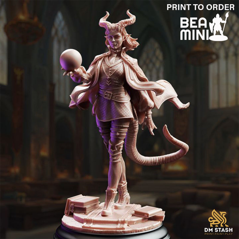 Ivy Dupré, Tiefling Sorceress | BeaMini Print to Order Miniatures