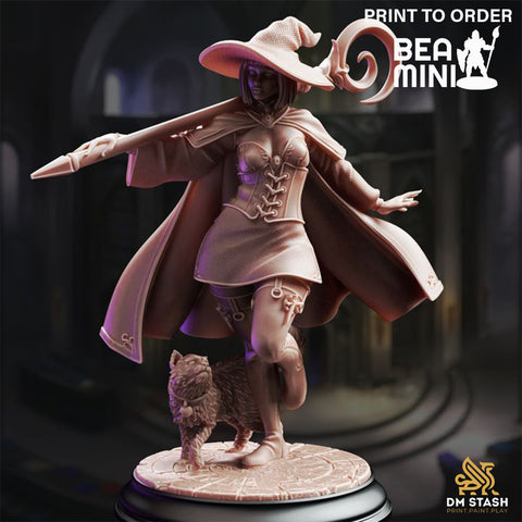 Lady Elara, Human Wizard | BeaMini Print to Order Miniatures