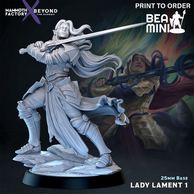 Lady Lament 1 | BeaMini Print to Order Miniatures