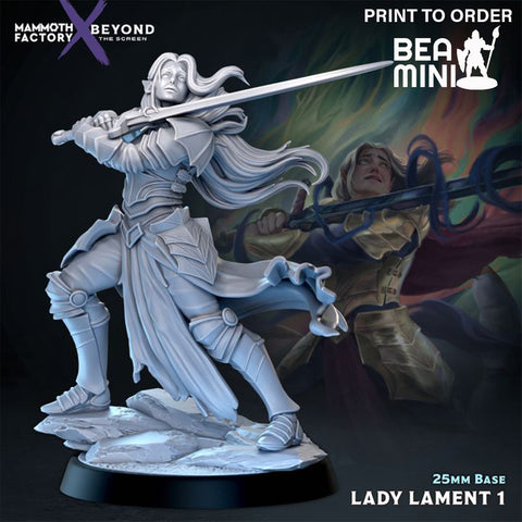 Lady Lament 1 | BeaMini Print to Order Miniatures