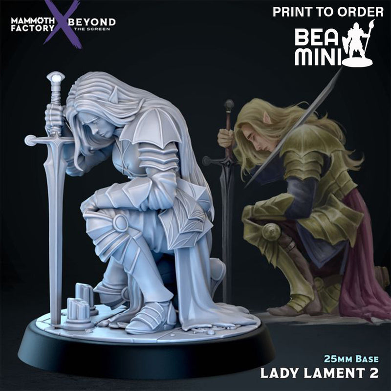 Lady Lament 2 | BeaMini Print to Order Miniatures