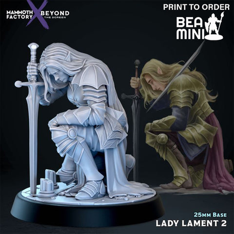Lady Lament 2 | BeaMini Print to Order Miniatures