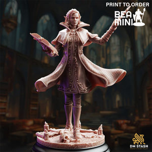 Margaux de la Croix, Elven Wizard | BeaMini Print to Order Miniatures